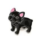 Dog Enamel Pin with Brass Butterfly Clutches