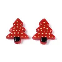 Christmas Printed Opaque Resin Beads