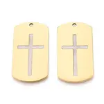 Religion 304 Stainless Steel & Enamel Rectangle Pendants