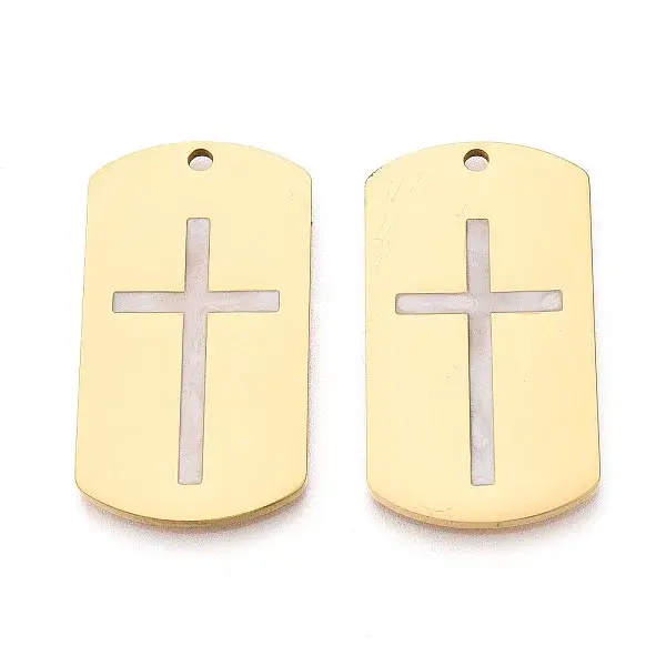 Religion 304 Stainless Steel & Enamel Rectangle Pendants