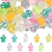 45Pcs 9 Colors Luminous Translucent Resin Pendants