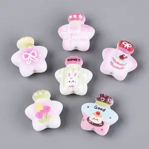 Printed Opaque Acrylic Beads