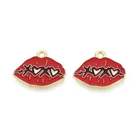 Valentine's Day Alloy Enamel Pendants