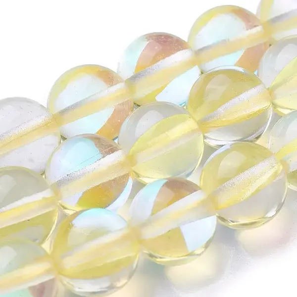Synthetic Moonstone Beads Strands