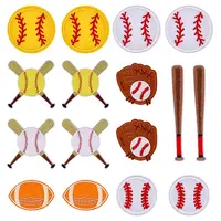 16Pcs 8 Styles Polyester Iron on/Sew On Patches