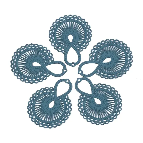 430 Stainless Steel Filigree Pendants