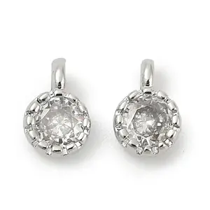 Brass Pave Cubic Zirconia Pendants