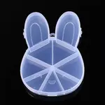 Easter Rabbit 9 Grids Plastic Bead Storage Containers with Hinged Lid