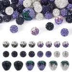 9 Styles Handmade Polymer with Rhinestone Clay Beads