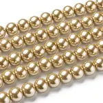 Eco-Friendly Dyed  Glass Pearl Round Beads Strands
