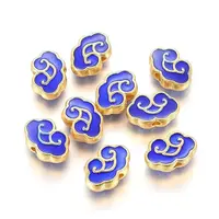 Golden Plated Alloy Enamel Beads