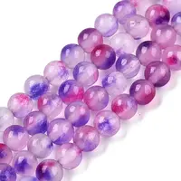 Dyed Natural White Jade Beads Strands