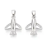 Brass Micro Pave Cubic Zirconia Pendants