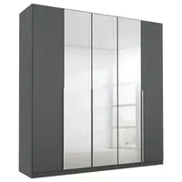 Rauch Möbel ŠATNÍ SKŘÍŇ S OTOČNÝMI DVEŘMI, šedá, barvy stříbra, 226/229/54 cm