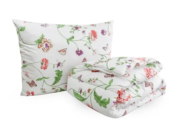 Súprava celoročnej prikrývky 140x200 cm z dutého vlákna s vankúšom 70x90 cm MEADOW FLOWERS