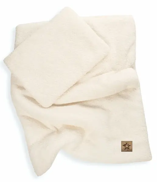 2D súprava vankúš a prikrývka Boucle 35x30cm + 55x75cm - ecru