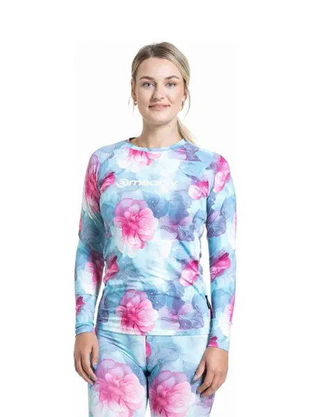 Meatfly dámské termo tričko Capa Pink Flowers | Růžová | Velikost L