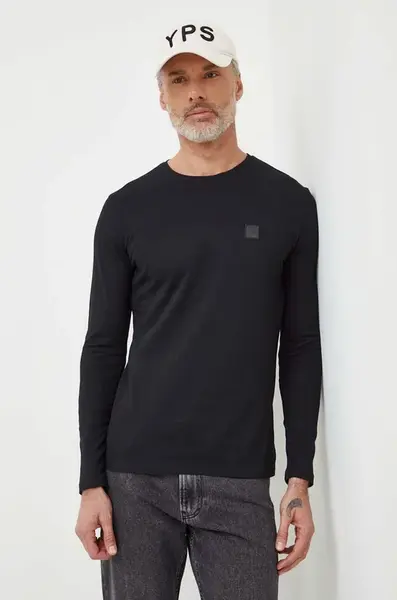 Bavlnené tričko s dlhým rukávom Boss Orange Tacks