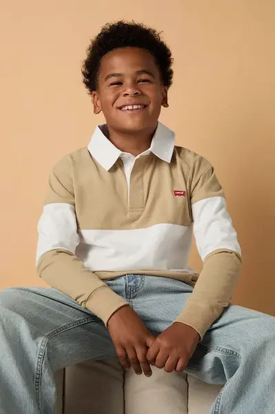 Dětské tričko s dlouhým rukávem Levi's TIMELESS RUGBY POLO