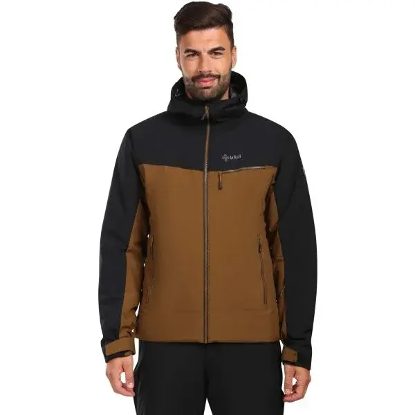 KILPI FLIP Pánská lyžařská bunda, hnědá, velikost XXXL