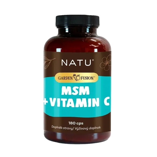 NATU Garden Fusion, MSM 1500 mg s vitaminem C 180 kapslí