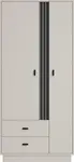 Šatní skříň AllMo AL2 Barva korpusu + barva dveří: Kašmír + Antracit
