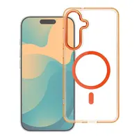 Zadní kryt Case FRAME CLEAR HYBRID MAG COVER compatible with MagSafe pro Honor 400, oranžová