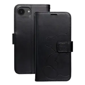 Flipové pouzdro MEZZO Book case pro Apple iPhone 16e, teddy bear black
