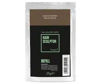 Náplň do pudru pro zakrytí řídnoucích vlasů Sibel Hair Building Fibers - středně hnědá, 25 g (8903103) + dárek zdarma