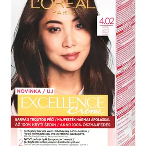 Permanentní barva Loréal Excellence 4.02 hnědá duhová - L’Oréal Paris + dárek zdarma