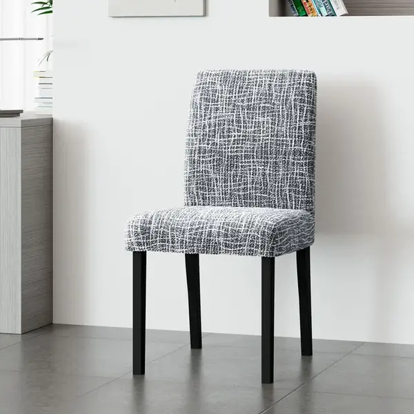 Bielastické potahy GRAFITI NOVÉ antracit židle s opěradlem 2 ks (45 x 45 x 50 cm)