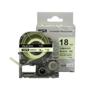 Epson SY18YD, 18mm x 1, 5m, černý tisk / luminiscenční bílý podklad, kompatibilní páska