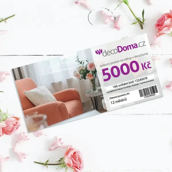 Dárkový poukaz papírový v obálce v hodnotě 5000 Kč