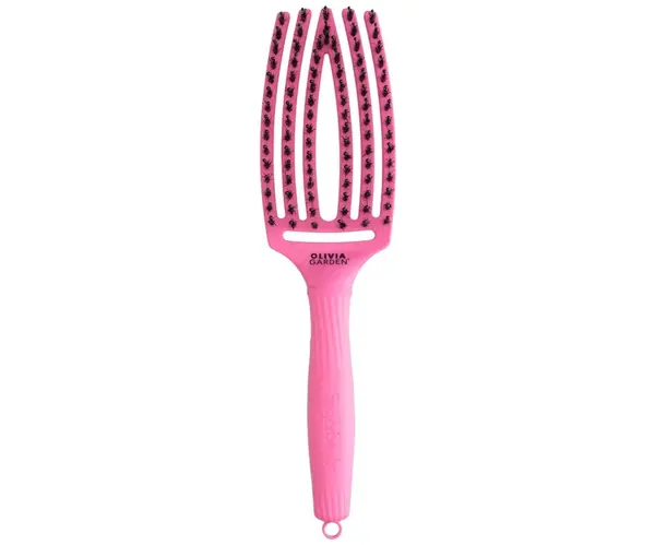 Kartáč Olivia Garden Fingerbrush Combo Medium Pink Granita - sytě růžový + dárek zdarma
