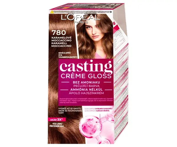 Přeliv bez amoniaku Loréal Casting Créme Gloss - 780 karamelové moccaccino - L’Oréal Paris + dárek zdarma