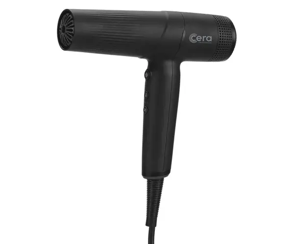 Profesionální fén na vlasy s ionizací Cera Black Jet 1800 - 1800 W + dárek zdarma