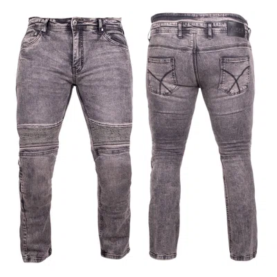 Pánské moto jeansy BOS Micas Acid Black 32
