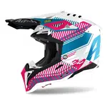 Moto přilba Airoh Aviator 3.0 Wave růžová/chrom L (59-60)
