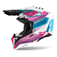Moto přilba Airoh Aviator 3.0 Wave růžová/chrom L (59-60)