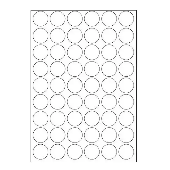 Samolepicí etikety 30 mm, 54 etiket, A4, 100 listů, kulaté