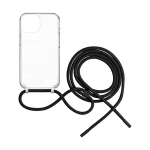 Pouzdro FIXED Pure Neck s černou šňůrkou na krk pro Samsung Galaxy A36 5G