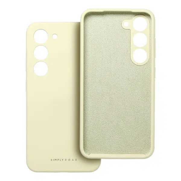 Zadní silikonový kryt ROAR case CLOUD SKIN pro Samsung Galaxy S24, světle žlutá