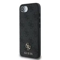 Zadní kryt Guess PU 4G Small Metal Logo MagSafe pro Apple iPhone 16e, šedá
