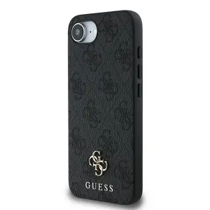 Zadní kryt Guess PU 4G Small Metal Logo MagSafe pro Apple iPhone 16e, šedá