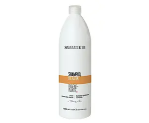 Regenerační keratinový šampon pro suché a poškozené vlasy Selective Professional Artistic Flair Shampoo Keratin - 1000 ml + dárek zdarma
