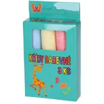 Křídy chodníkové barevné 3ks