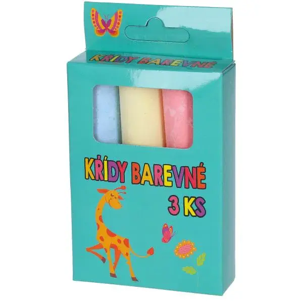 Křídy chodníkové barevné 3ks