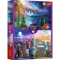 Trefl Puzzle 2 x 500 dílků Prohlídka Ameriky