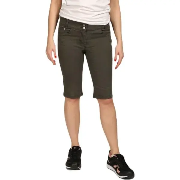 KILPI PARIVA Dámske plážové šortky, tmavo zelená, veľkosť