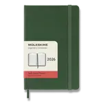 Diář Moleskine 2026 - tvrdé desky, S, denní, tmavě zelený